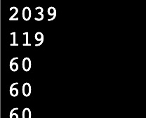 distance sensor values