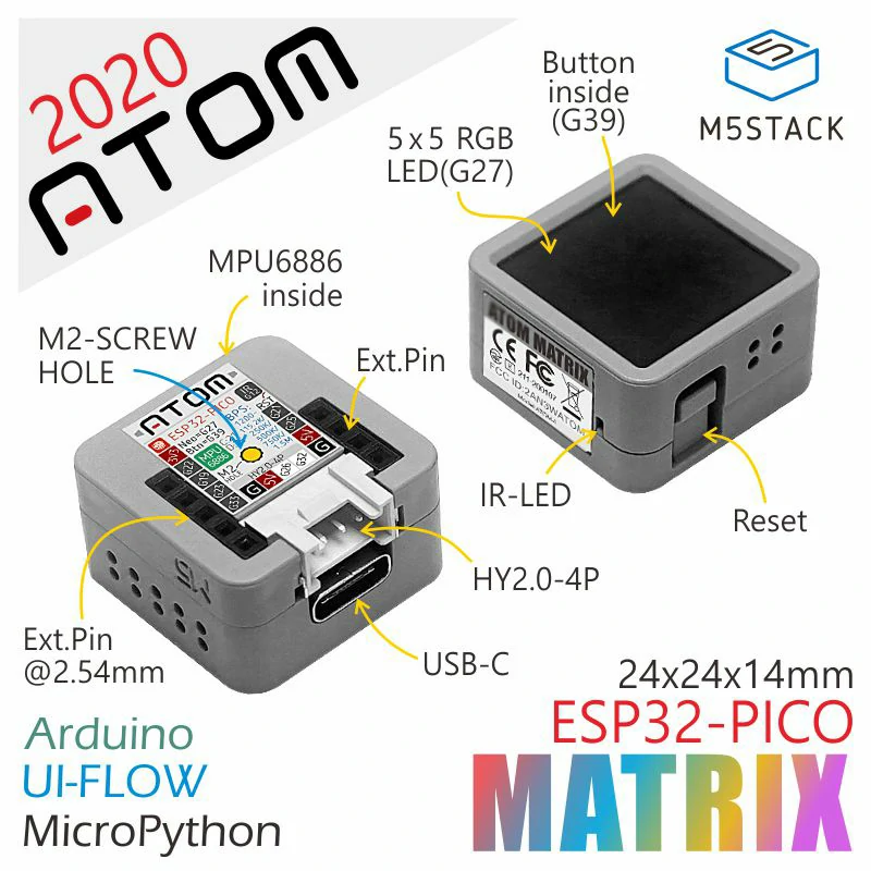 M5Stack Atom-Matrix features