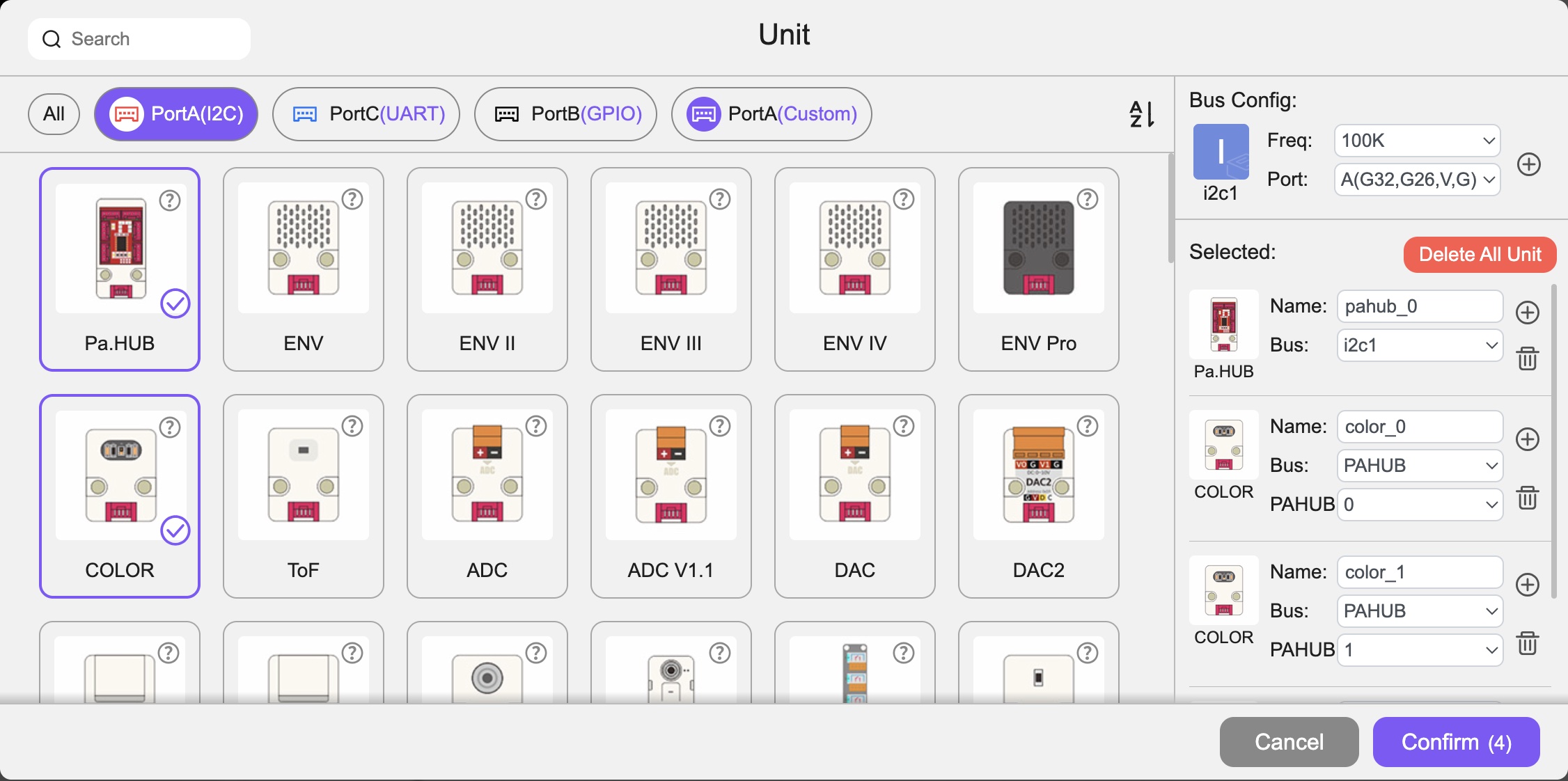 PaHub port settings